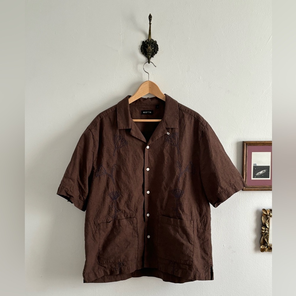 KOTN linen embroidered shirt